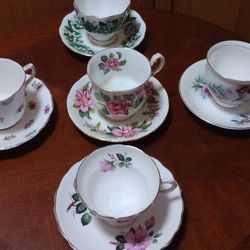 Lovely ( 5 Different )  Teacups & Saucer's 