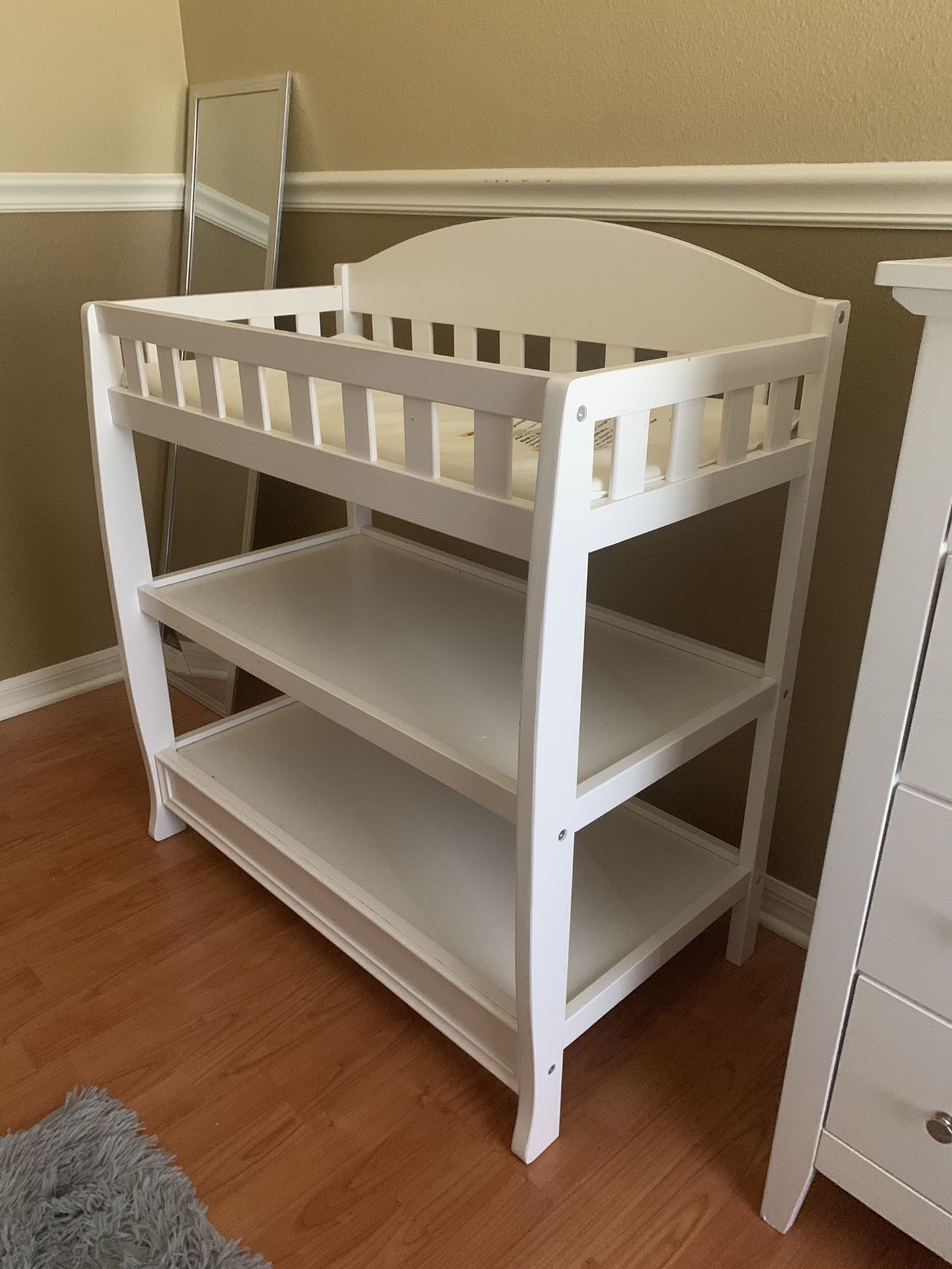 Changing table. White