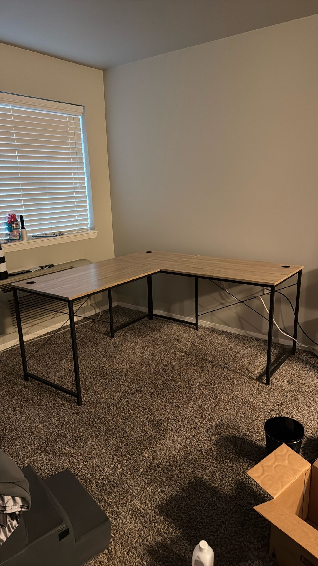 L-Shape IKEA Wood Desk