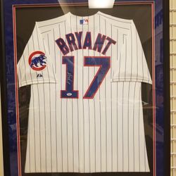 Cubs Kris Bryant Signed, PSA-Certified, Custom-Framed Jersey 