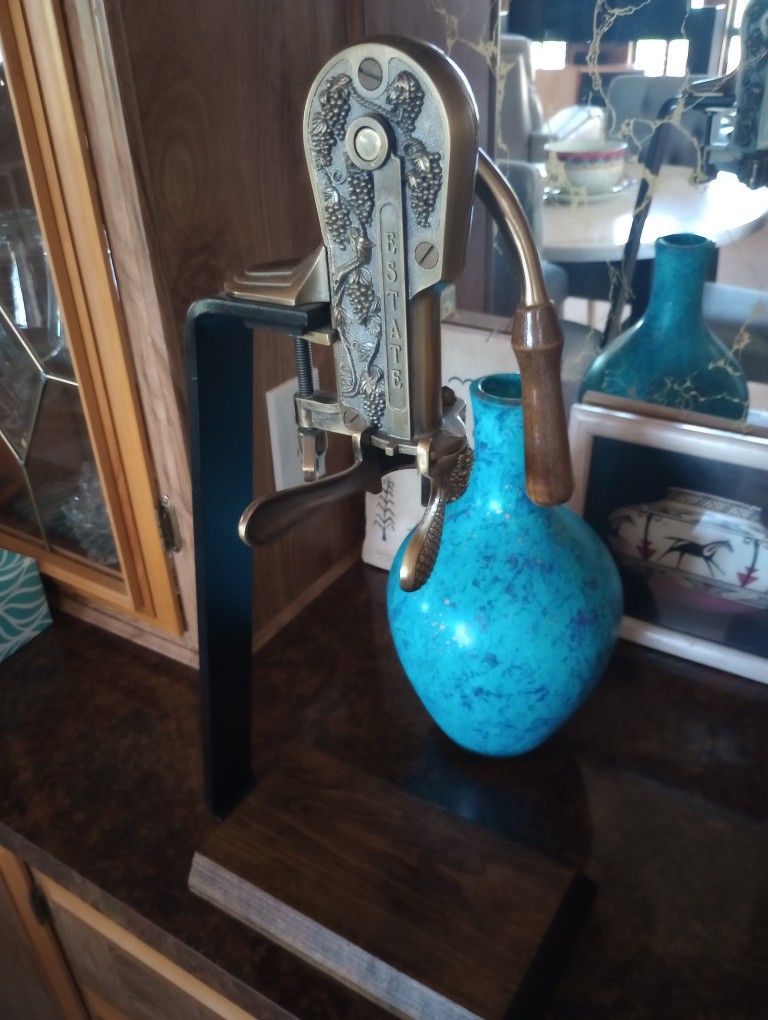 Wine Opener Antique Brass