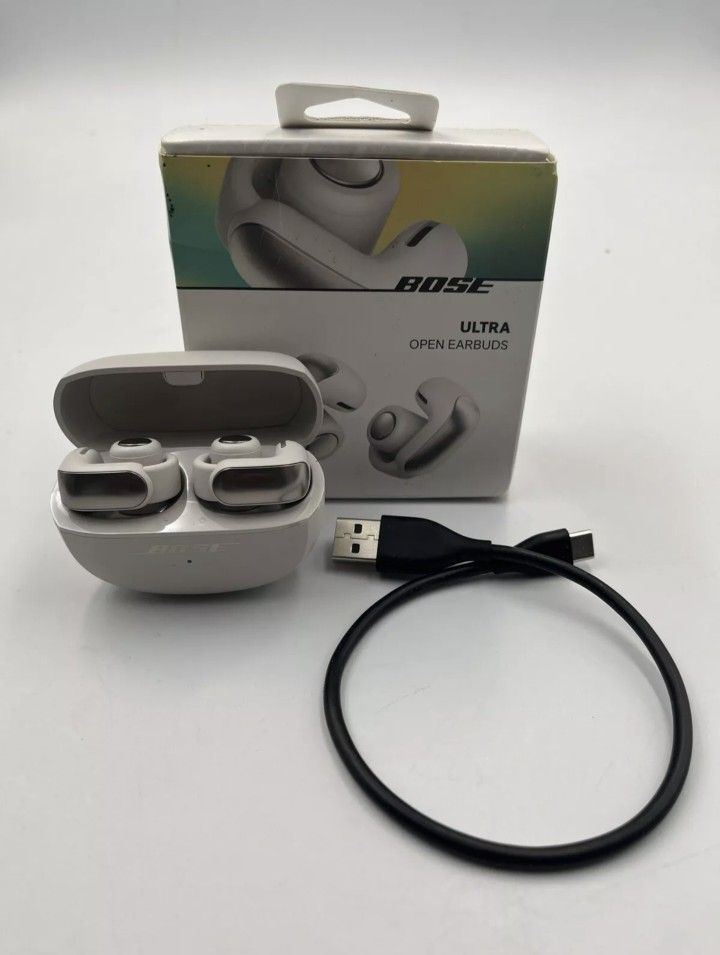 Bose Ultra Open Earbuds, Immersive Audio Open Ear Earbuds, Clip on Earbuds for Comfort, Running Earbuds with OpenAudio for Awareness