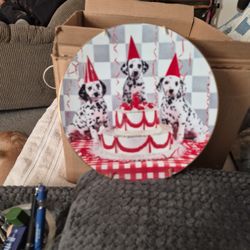 This Is A Collection Plate. On The Back Said  Comical Dalmatians Date 1996