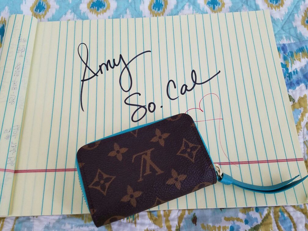 Authentic Louis Vuitton Multicartes Zippy in RARE Turquoise