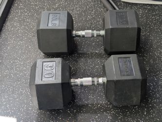 90 lbs Hex Dumbbells pair