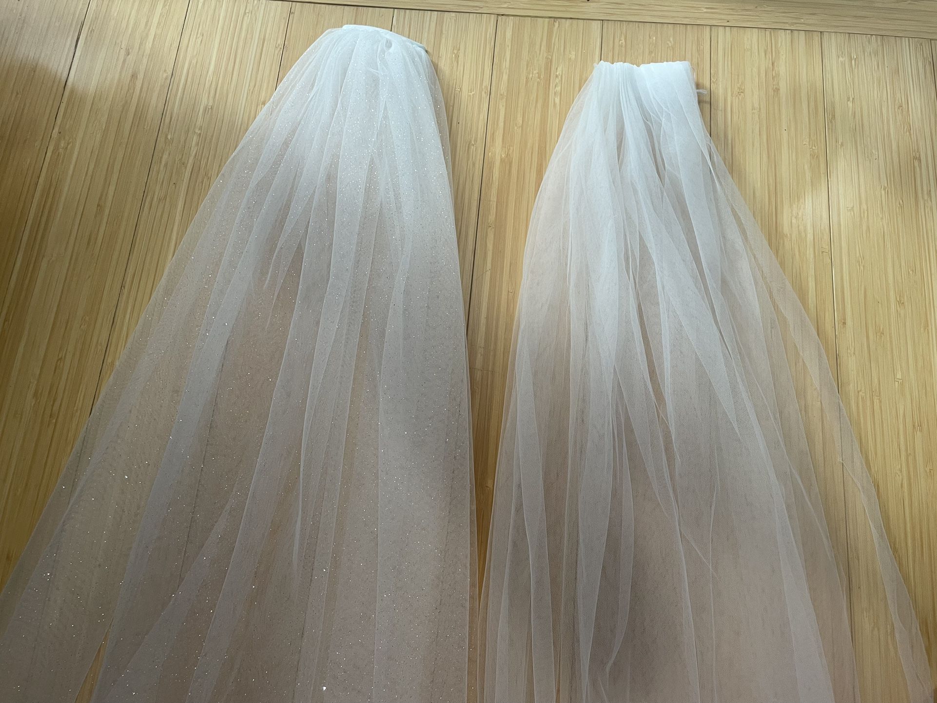 Two Royal length veils ~120inch