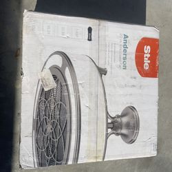 Stile CF0110 22" Anderson Enclosed Ceiling Fan, Brushed Nickel