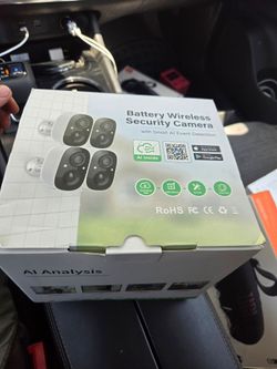 Wireless security cameras with AI 4 pack
