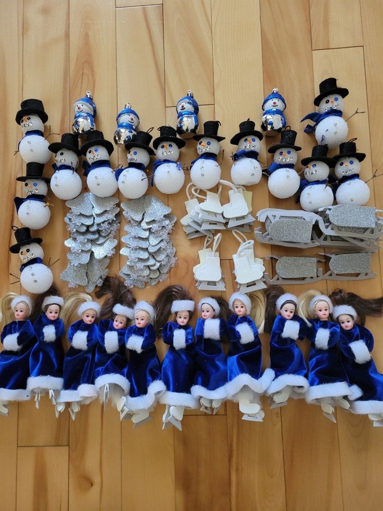 Christmas  Ornaments. Lot of 68. Mixed Variety.  Vintage. 