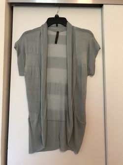 Sage green short sleeve cocoon cardigan