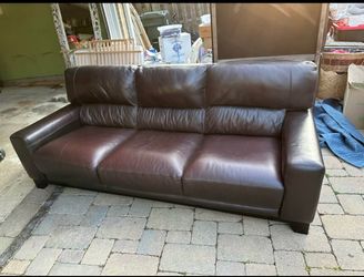 Macy’s 100% Genuine Leather Sofa & Love Seat