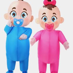 2 Giant Inflatable Gender Baby Costumes