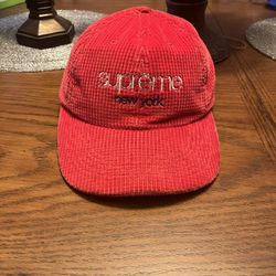 supreme waffle corduroy hat