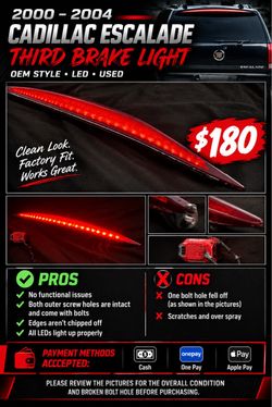 2000-2004 Escalade Thrid Brake Light
