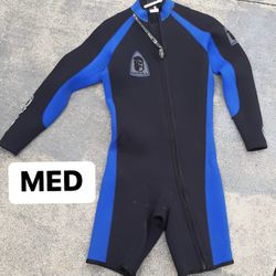 Oneill Wetsuit Size MEDIUM Blue Black 