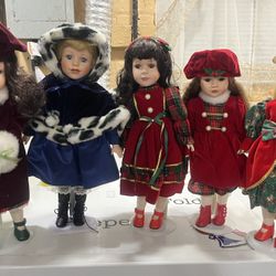 Porcelain Doll Set 5pc 16”