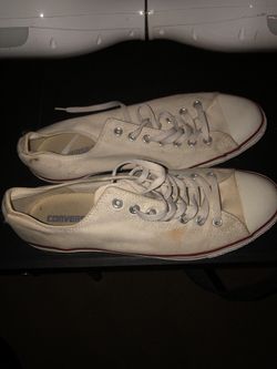 Men’s white Converse low (Chucks) size 12.