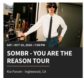 Sombr you are the reason tour Inglewood