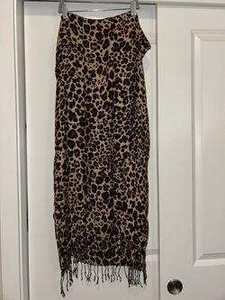 Leopard print scarf