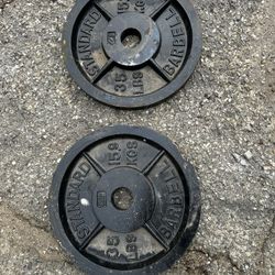Pair Of 35lbs Olympic Weight Plates 