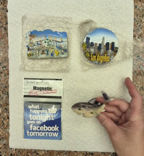 4 Quality Souvenir CA Fridge Magnets