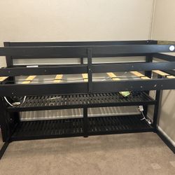 Better Homes and Gardens Greer Twin Loft/ Storage Shelves Below