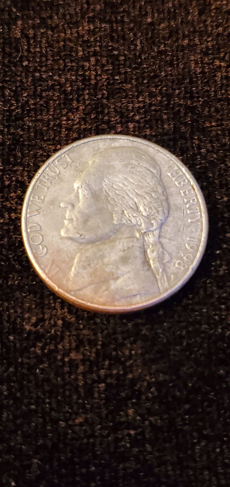 Rare 1998 P Jefferson Nickel