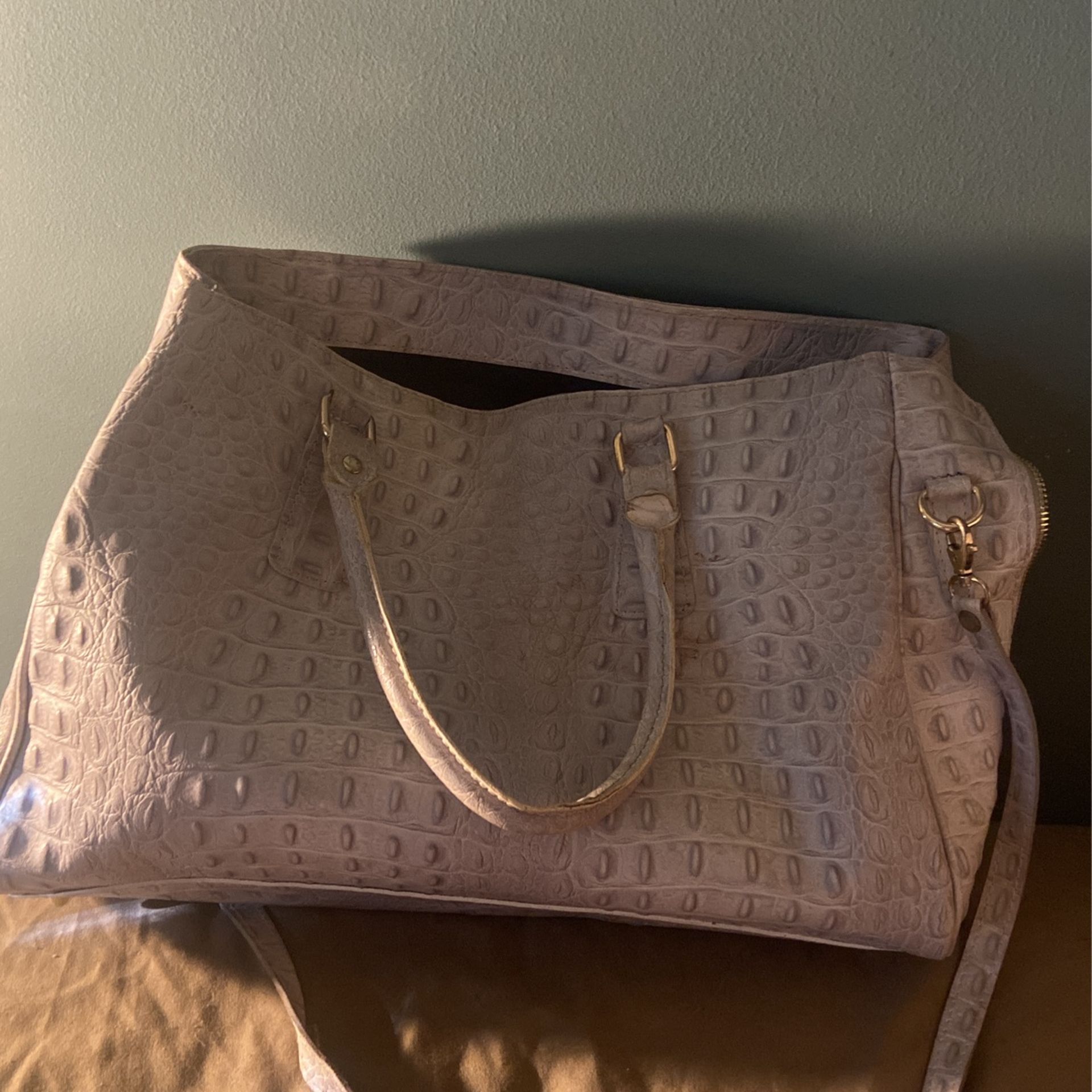 Light Gray Leather Purse