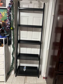 Black 5-Tier Ladder Shelf