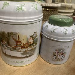 Alice And Wonderland Tea Containers.