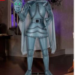 6 FT ANIMATED HAUNTED MANSION HEADLESS HORSEMAN KNIGHT ANIMATRONIC PROP