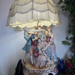 Vintage Capodimonte Victorian Lamp