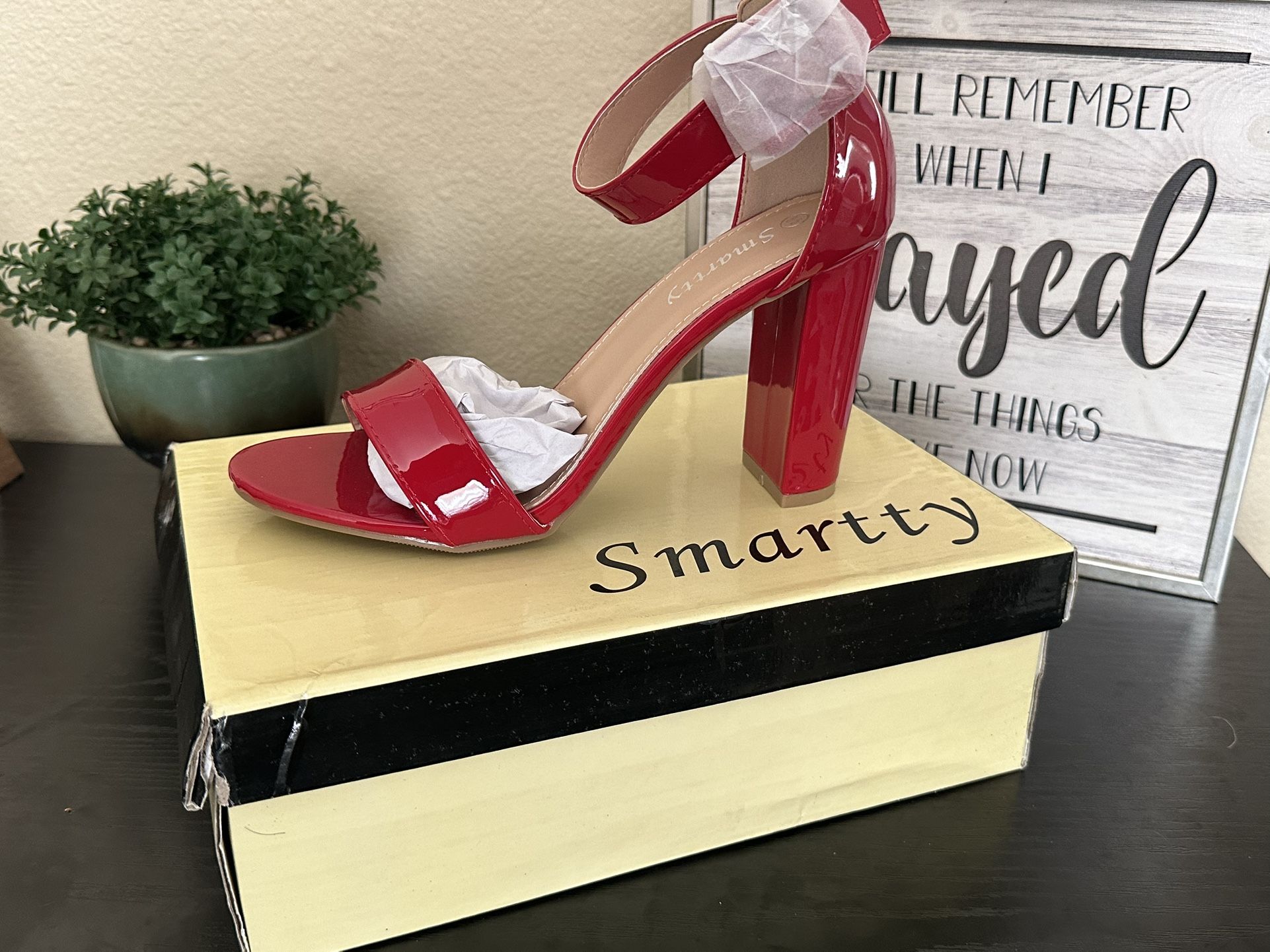Red Patten Leather Pump