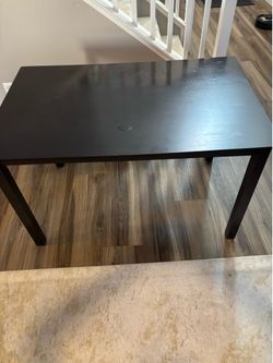Dark Brown Wooden Table - Dining for 4 or Desk