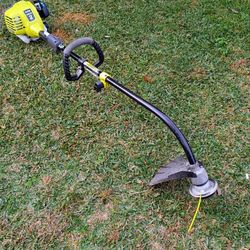 Ryobi 2 cycle stroke gas powered trimmer weedeater weedeacker runs!!! Like new!!
