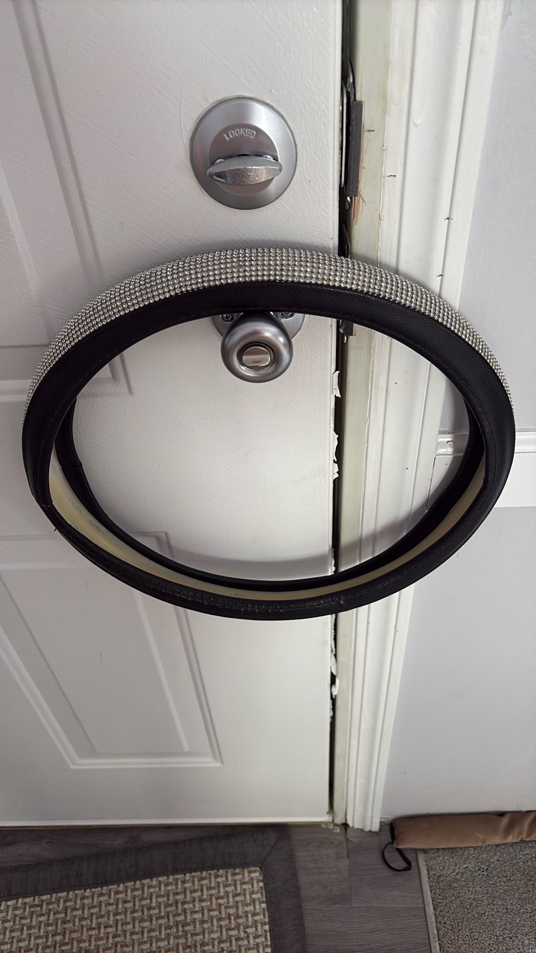 Rhinestone Crystal Steering Wheel Cover. 