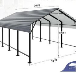 INSTALLED 12x20  Metal Carport/Canopy  $1,650