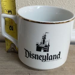 Vintage Disney Gold Rim Cup Mug just $7 