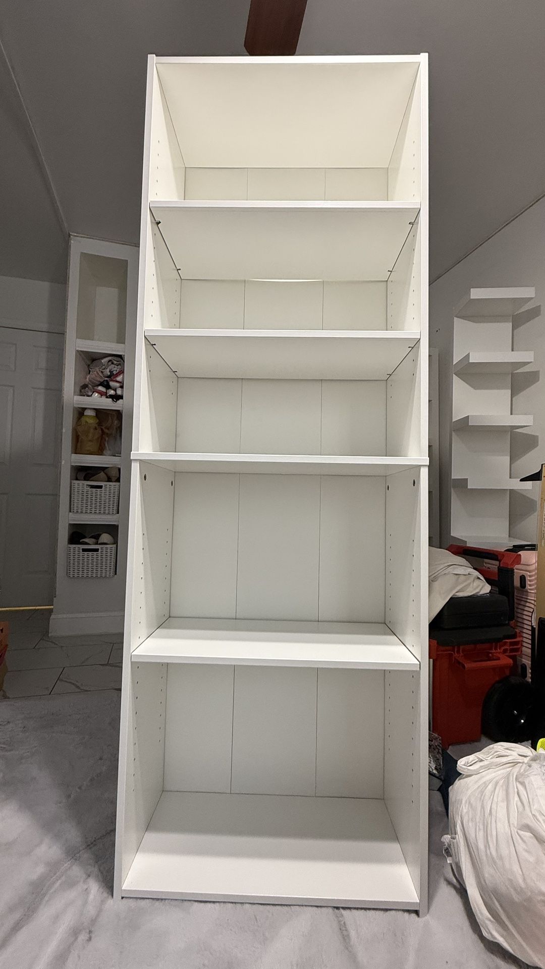 5 Shelf Bookcase White