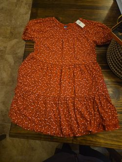 Girls Floral Tiered Dress with Tags