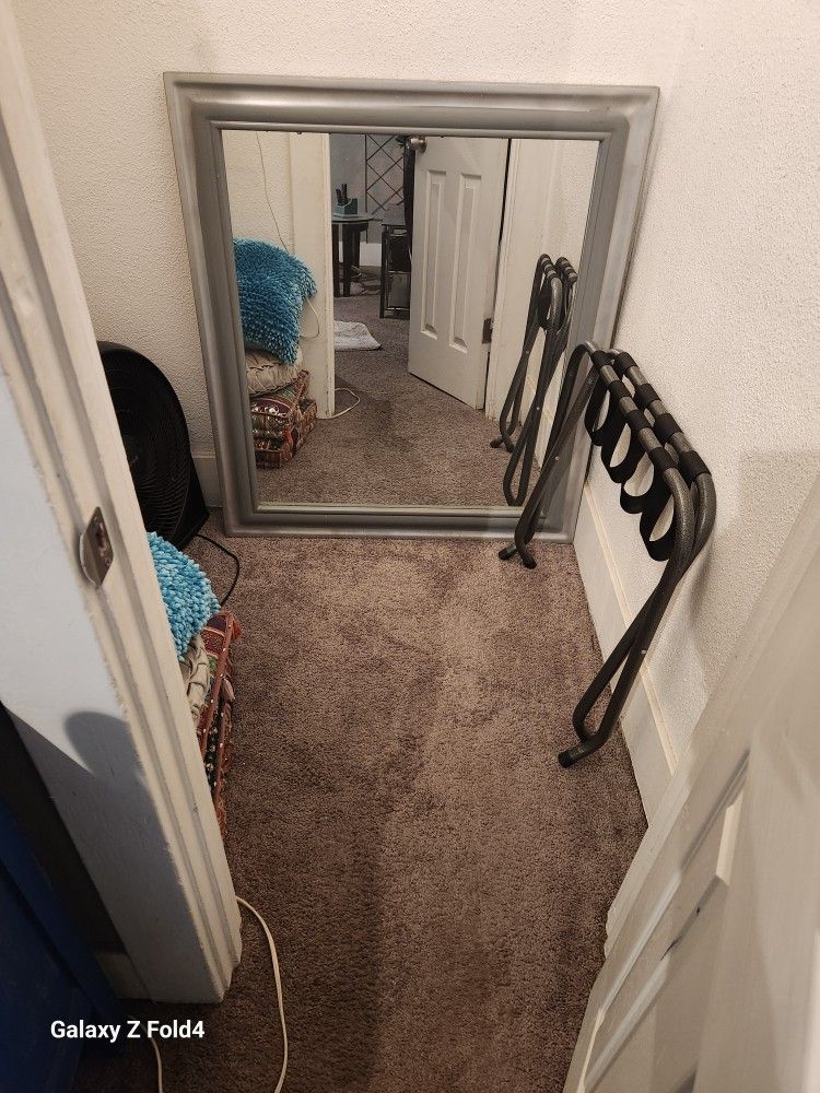 Large Grey 36x36 Mirror