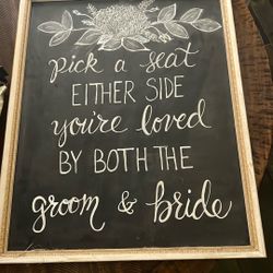 Chalkboard Wedding Sign