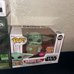 Grogu Flocked Funko Pop