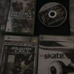 Call of duty 3 and ghost recon Advanced warfighter And Skate  for Xbox 360 And Splinter Cell Chaos Theory For Xbox
