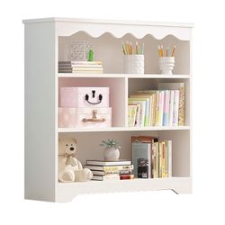 Brown Color Bookshelf Bookshelf Bookcase Floor Simple Modern Student Home White Shelf Living Room Simple Storage Economical