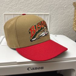 Brown And Red Bisons SnapBack Hat 