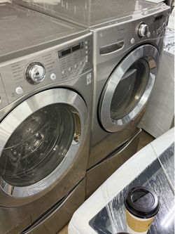 Lg stainless steel washer and dryer set gas