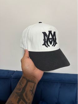 Amiri MA two tone white/black trucker hat