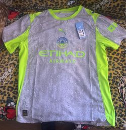 Manchester city rain or water jersey BNWT