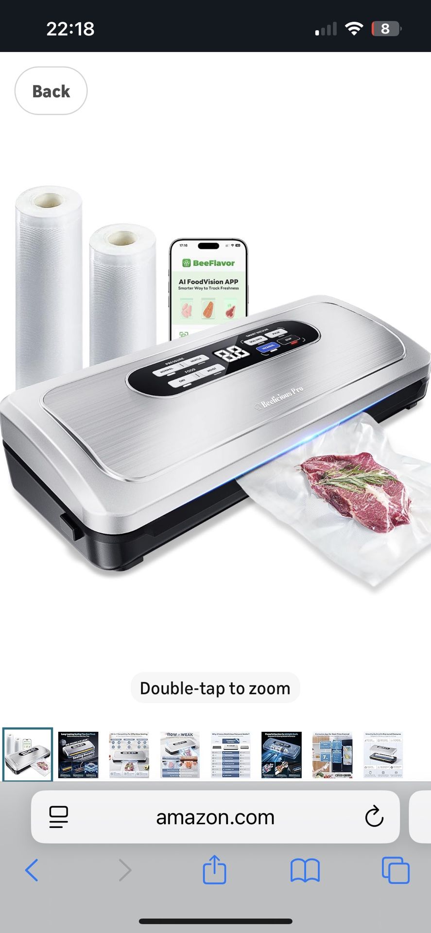 Vacuum Sealer Machine with AirLock ProSeal System, 10-in-1 Vacuum Sealer for Food, Dry & Moist Modes, Compact Design with Digital Timer, Built-in Cutt